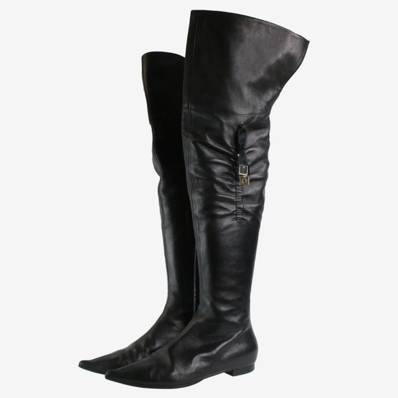 Dior Shoes - Dior Black Over the Knee Boots